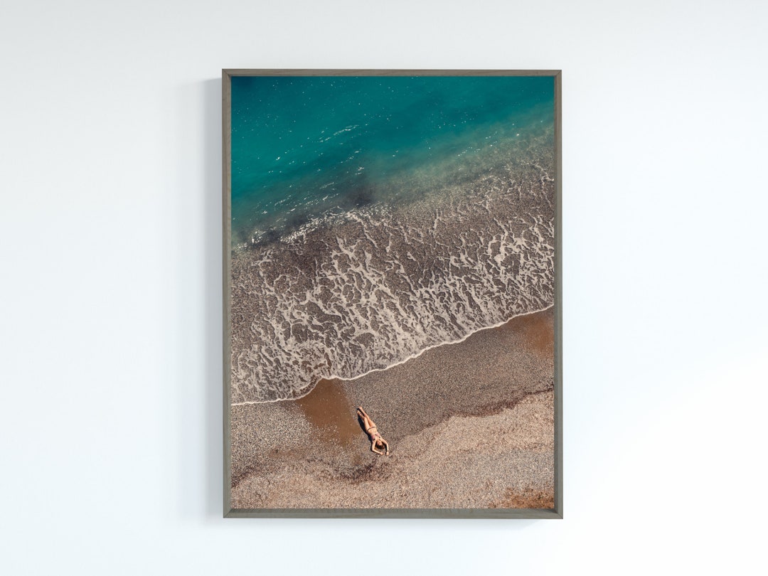 Woman on Beach Printable Wall Art, Ocean Poster, Instant Digital ...