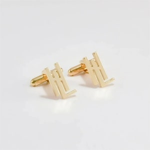 Gemelos con nombre personalizado, gemelos con iniciales delicadas, gemelos con letras personalizadas, gemelos con nombre, regalo de padrinos de boda, regalo perfecto para él.