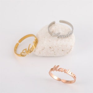 Personalisierter Namensring, personalisiertes Geschenk für Mama, Geschenk für den besten Freund, gravierte Edelstahlringe, Geschenke für sie.