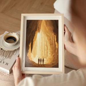 Mammoth Cave Poster Kentucky Travel Print National Park Art Mammoth Cave Gift for Hikers National Park Traveler Gift Cave Formation Wall Art