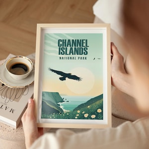 Channel Islands Poster California Travel Print Channel Islands National Park Art Channel Islands Gift for Hikers Channel Islands Art Print