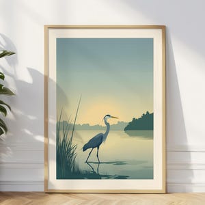 Everglades Poster Florida Travel Print Everglades National Park Art Everglades Gift for Birdwatchers National Park Traveler Gift Swamp Art