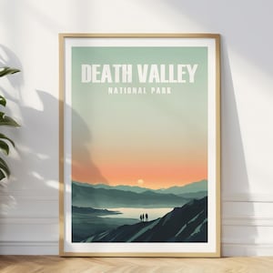 Death Valley Poster California Travel Print Death Valley National Park Art National Park Traveler Gift Dante’s View Wall Art Death Valley