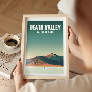 Death Valley Poster California Travel Print Death Valley National Park Art Death Valley Gift for Hikers National Park Traveler Gift