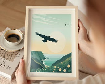 Channel Islands Poster California Travel Print Channel Islands National Park Art Coastal Gift for Hikers National Park Traveler Gift Islands