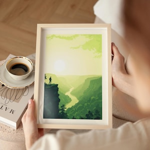 New River Gorge Poster West Virginia Travel Print National Park Art New River Gorge Gift National Park Traveler Gift West Virginia Printable