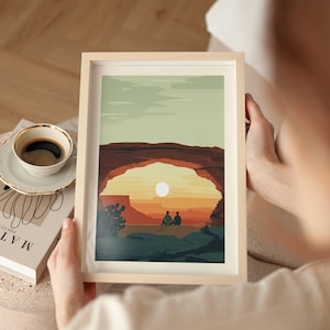 Canyonlands Poster Print Utah Travel Print Canyonlands National Park Art National Park Traveler Gift Mesa Arch Retro Wall Art Canyonlands