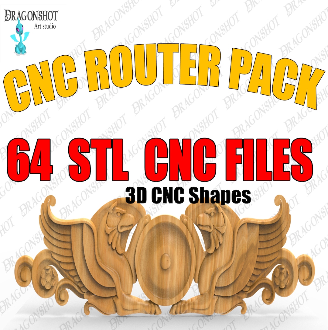 CNC Router STL Files Pack 64 Usefull Collection for CNC Productions - Etsy