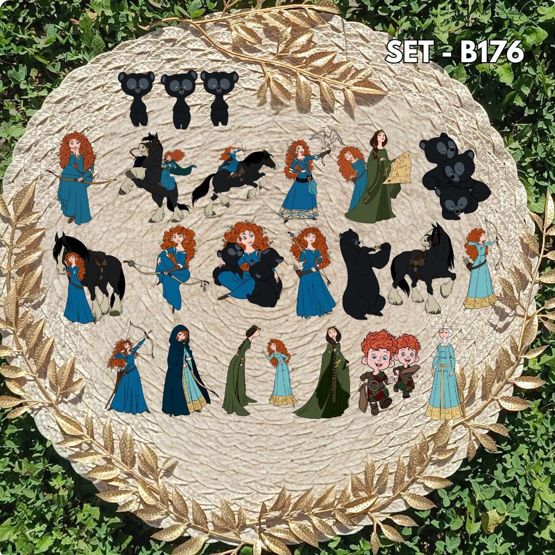 Brave Inspired Sticker Pack | Merida Fan Art Vinyl Stickers - Etsy