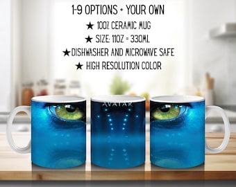 Avatar, Pandora, Jake Sully, Neytiri, Kiri | 100% CERAMIC MUG, 11Oz = 330ml