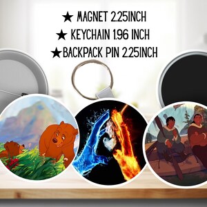 Hermano Oso, Paquete Disney, Koda, Kenai, Denahi, Sitka | PINS, LLAVEROS, IMÁN