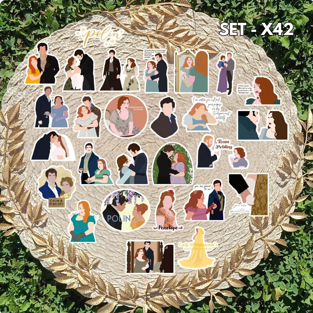 Bridgerton, Anthony, Eloise, Simon Basset, Colin, Kate Sharma, Daphne, Penelope, Benedict, Sophie | STICKERS