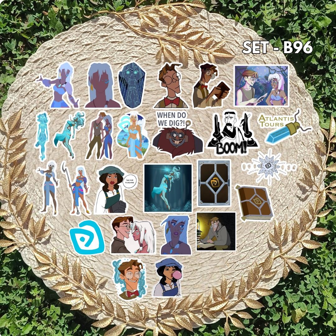 Atlantis Inspired Sticker Pack | Milo, Kida & Team Fan Art Vinyl ...