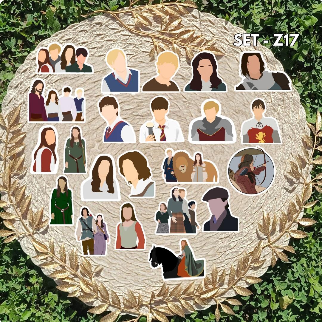 narnia-inspired-sticker-pack-aslan-lucy-pevensie-family-fan-art