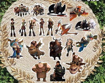 How to Train Your Dragon, Toothless, Hiccup, Astrid, Fishlegs, Ruffnus, Tuffnut, Snotlout,nStoick, Stormfly | STICKERS