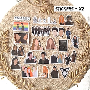 Shadowhunters, Clary Fray, Jace Wayland, Alec Lightwood, Simon Lewis, Magnus Bane, Isabelle Lightwood | AUFKLEBER
