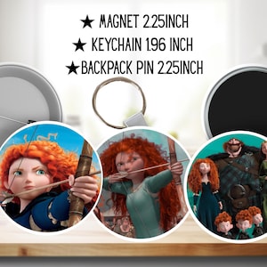 Merida – Legende der Highlands, Disney-Paket, Bravedisney, Merida, Disneyprinzessin, Meridabrave | PINS, SCHLÜSSELANHÄNGER, MAGNET
