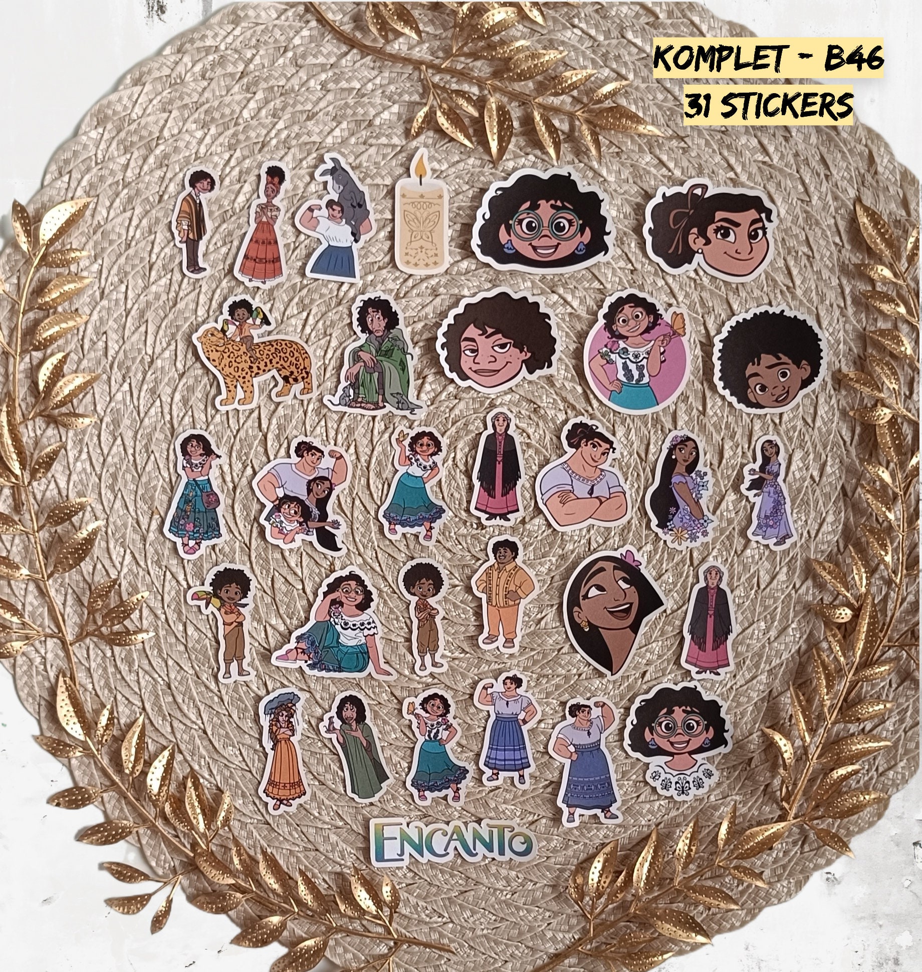 Encanto, Disney Pack, Mirabel, Bruno, Félix, Luisa, Julieta | STICKERS