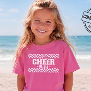 Personalized Youth Cheer Shirt Comfort Colors Tshirt Cheer Game Day Gift Cheer Team Tee