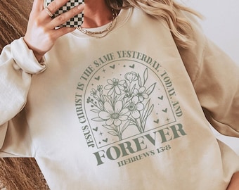 Jesus Sweatshirt Comfort Colors Bible Verse Crewneck Faith Sweatshirt Christian Sweatshirt Jesus Gift for Christian Jesus Inspiration Gift
