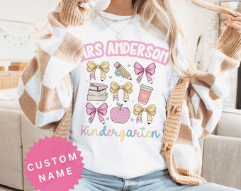 Teacher Shirt Personalized Gift for Teacher Appreciation Custom Teacher Tee Comfort Colors Kindergarten Teacher First Grade New Teacher Gift