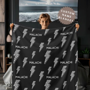 Boy Name Blanket Personalized Toddler Boy Cool Kid Gift Custom Name Birthday Boy Custom Baby Boy Blanket Name Gift Idea 1 Year Old Boy Gift