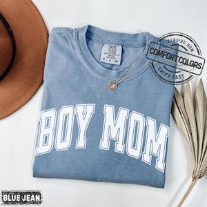 Comfort Colors Boy Mom Shirt Baby Shower Gift Boy Mom Tee Boy Mama Gift for New Mom Expecting Mom Gift Gender Reveal Gift Mothers Day Gift