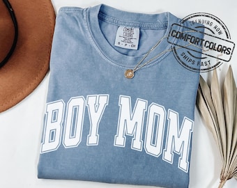 Comfort Colors Boy Mom Shirt Baby Shower Gift Boy Mom Tee Boy Mama Gift for New Mom Expecting Mom Gift Gender Reveal Gift Mothers Day Gift