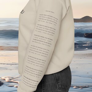 Christian Sweatshirt Arm Print Faith Crewneck Gift for Grieving Christian Aesthetic Sweatshirt Faith Gift Her Sand Sweatshirt
