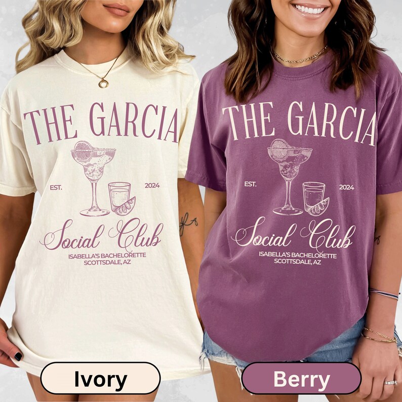 Miami Bachelorette Shirt Personalized Comfort Colors Bach Party Luxury Bachelorette Ivory Tshirt Berry Tshirt