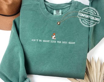 Christian Halloween Comfort Colors Holy Ghost Sweatshirt Christian Fall Shirt Faith Based Gift Retro Christian Sweatshirt Religious Apparel