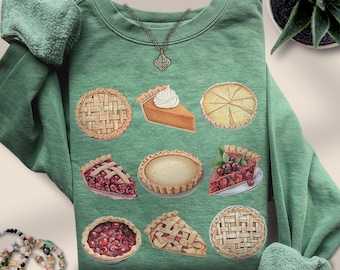 Fall Comfort Colors Pumpkin Pie Sweatshirt Thanksgiving Fall Sweater Funny Thanksgiving Crewneck Cute Thanksgiving Tshirt Fall Baking Shirt
