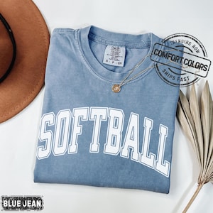 Softball Shirt Comfort Colors Tshirt Game Day Gift Softball Team Tee