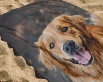 Custom Photo Beach Towel Funny Gift Personalized Picture Gift for Friend Bachelorette Gift Best Friend Gift for Mom Pet Towel