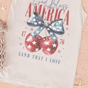 Cute 4th of July Tank Comfort Colors in Ivory.  Flag Tank Top Independence Day Fourth of July Tank American Flag Tank Top Gift.