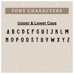 May include: A graphic showing the uppercase and lowercase letters of the alphabet in a bold, black font with a double outline. The letters are displayed on a beige background with white plus signs.
