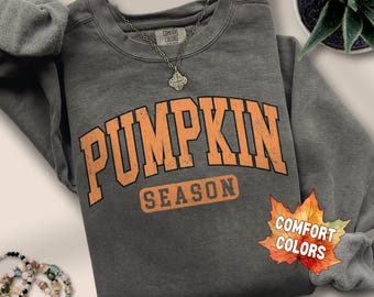 Comfort Colors Pumpkin Sweatshirt Halloween Crewneck for Halloween Party Sweatshirt Cute Fall Crewneck for Halloween Comfort Colors Fall