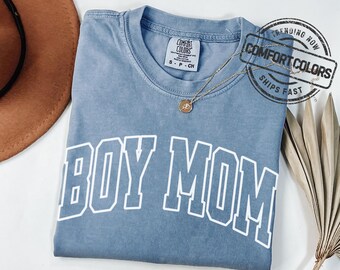 Boy Mom Shirt Comfort Colors Baby Shower Gift Boy Mama Gift for New Mom Expecting Mom Gift Gender Reveal Gift Mothers Day Gift Boy Mom Tee