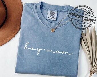 Boy Mom Tee Comfort Colors Boy Baby Shower Gift Boy Mama Gift for New Mom Expecting Mom Gift Gender Reveal Gift Mothers Day Gift T-shirt