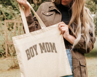 Boy Mom Tote Bag, Gift for Boy Mom, Boy Baby Shower Gift, Boy Mom Aesthetic Mom Gift, Baby Boy Gift for New Boy Mom