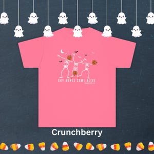 Kids Comfort Colors Dancing Skeleton Shirt Youth Bible Verse Halloween Gift Boy Halloween T-shirt Girl Halloween Tee Pink Halloween Tee