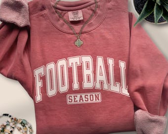 Comfort Colors Football Sweatshirt for Fall Football Mom Gift Football Season Football Sweater Crewneck Trendy Comfort Colors Fall Sweater