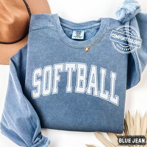 Softball Sweatshirt Comfort Colors Sweatshirt Softball Game Day Gift Softball Team Shirt Softball Crewneck