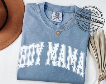 Comfort Colors Boy Mama Shirt Baby Shower Gift Boy Mom Gift for New Mom Expecting Mom Gift Gender Reveal Gift Mothers Day Gift Boy Mom Tee