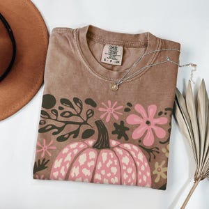 Pumpkin Shirt Womens Pumpkin Brown Espresso Comfort Colors Fall Aesthetic Tee