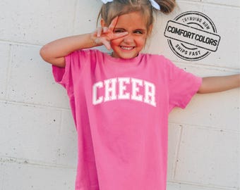 Cheer Tee Comfort Colors Kids Cheerleader Gift for Cheer Team Gift Youth Cheer Shirt Cheerleading Gift Cheer Competition Cheer Birthday