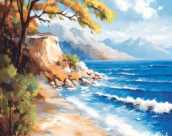 Seashore Paint By Numbers: A mindful hobby, gift