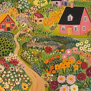 Vintage Garden Paint by Numbers Kit: DIY Wall Art