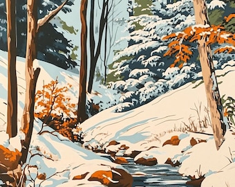 Vintage Forest Paint by Numbers Kit: A Relaxing Hobby, mindful gift