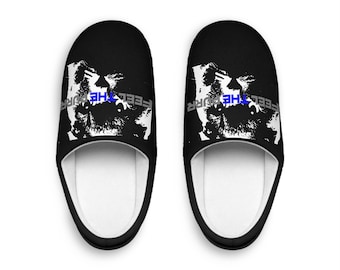 Slippers,Black Cat, Animal Print House Wear with Feel the Purr Slogan, Indoor Footwear,Cozy Cat Lover Gift, Slides for Women, Ladies Slipper